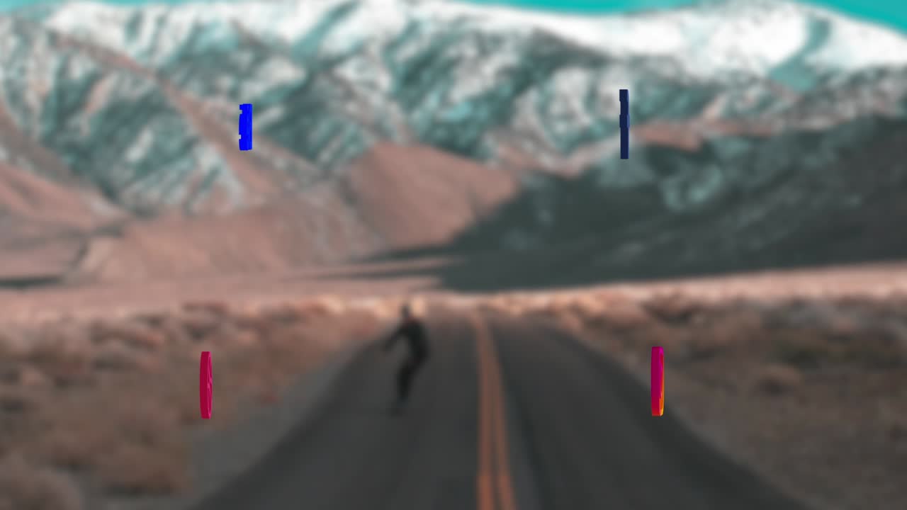 Social Media Logos on Mountain Road Background