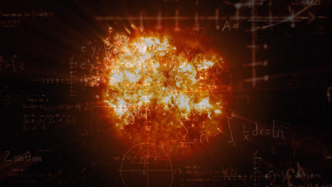 animación de una bola de fuego