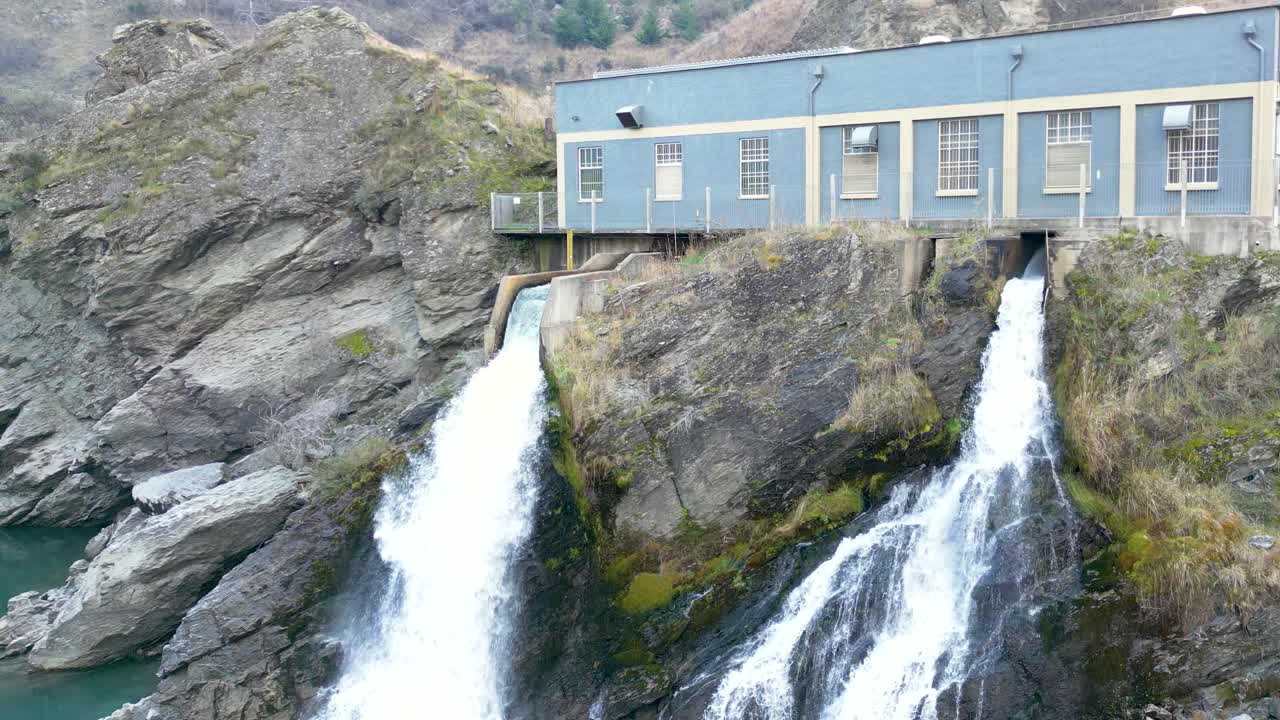 Drone footage of the the Roaring Meg hydro scheme on the South Island of New Zealand