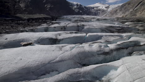 el glaciar pasterze austriaco más largo y de más rápido derretimiento al pie de la montaña grossglockner