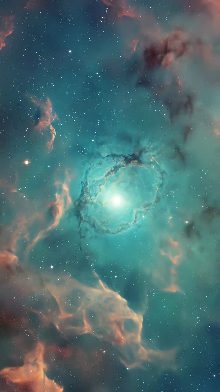 Stunning cosmic nebula from a top-down angle, ideal for a space-themed video backdrop
