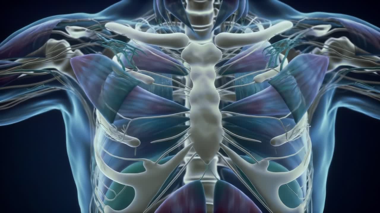 Exploration of the Human Anatomy: A Close-Up View of the Skeletal and Muscular Structures Showcasing the Complex Interplay of Physical Form and Biological Function