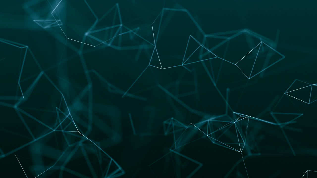 abstract blue geometrical background with lines and dots