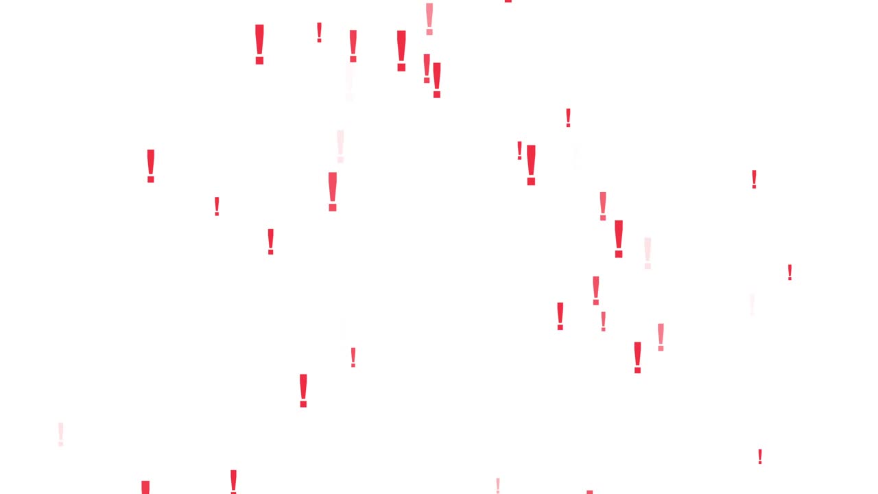 Exclamation Marks on White Background