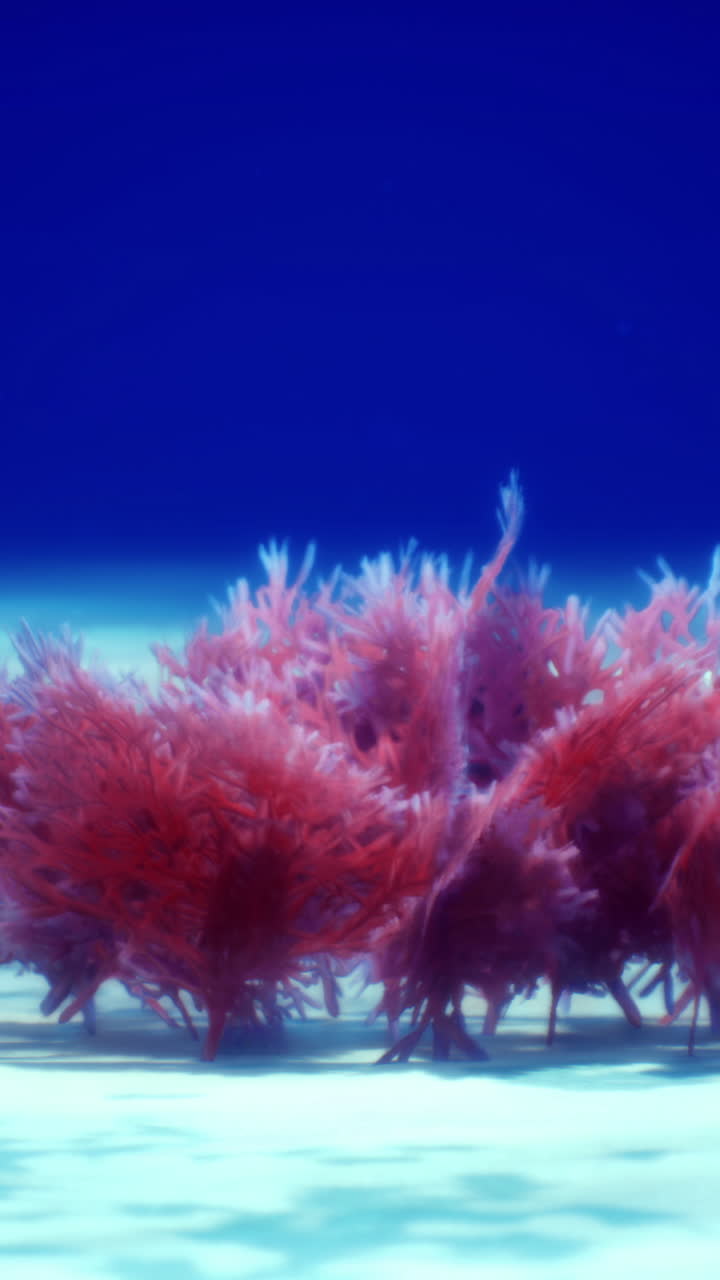 Vibrant underwater scene with colorful coral in a clear ocean environment