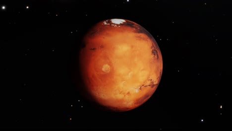 mars planet in space