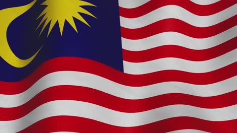 malaysia background flag waving flowing footage - seamless loop video animation