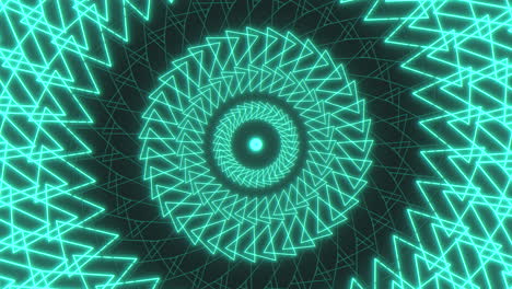 a captivating spiral pattern composed of blue lines swirling in a clockwise direction towards a central black circle with a white outline, creating a mesmerizing visual effect