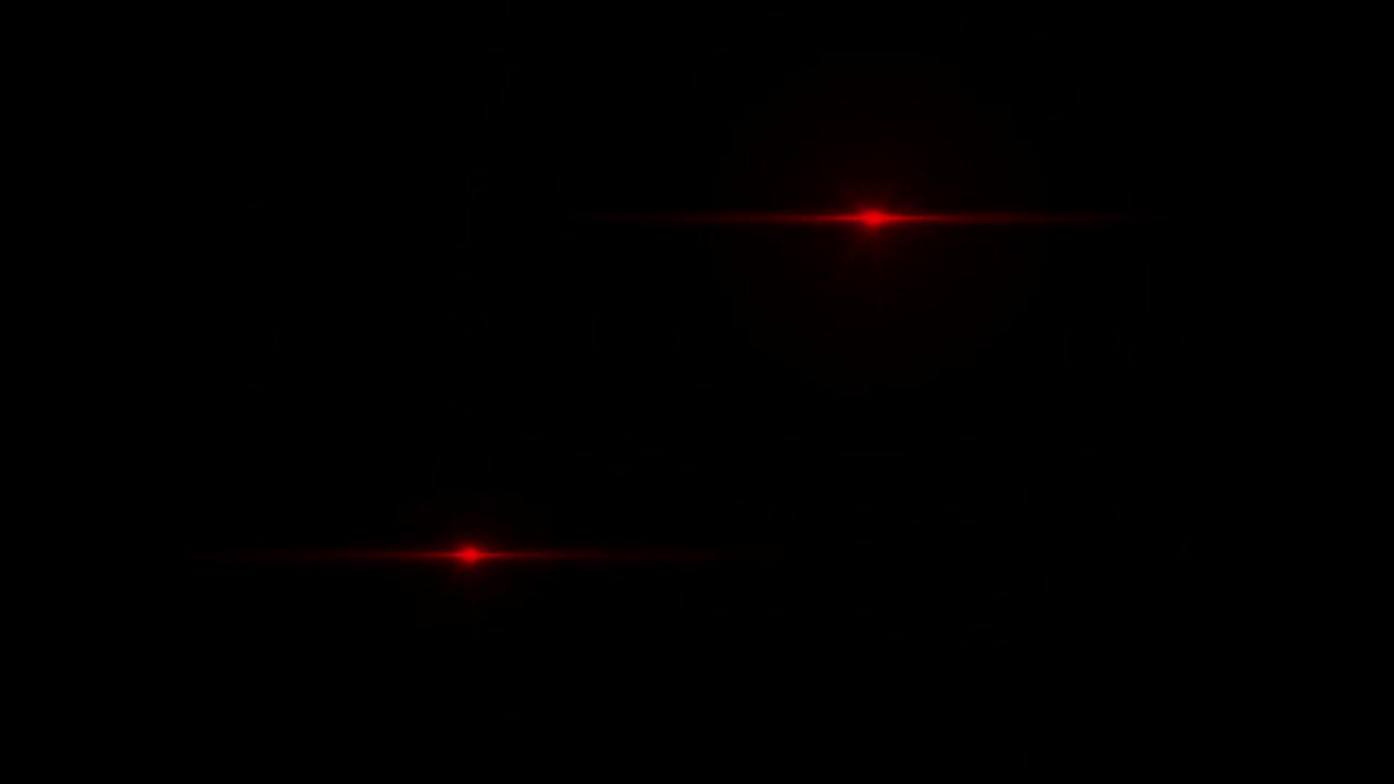 el destello realista de la lente de luz sobre un fondo negro.