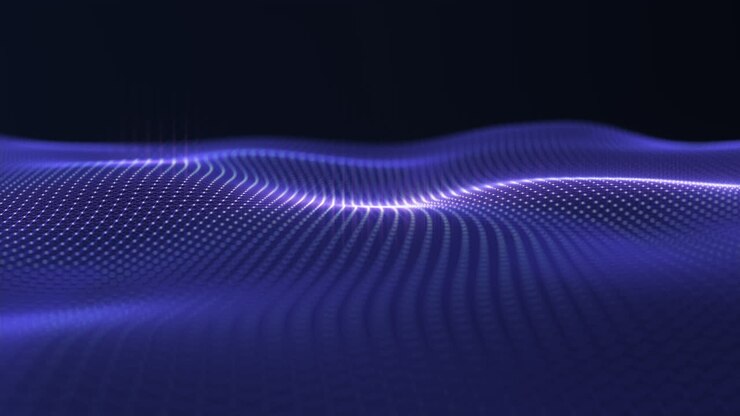 Flusso di dati high-tech con animazione di nodi a plesso