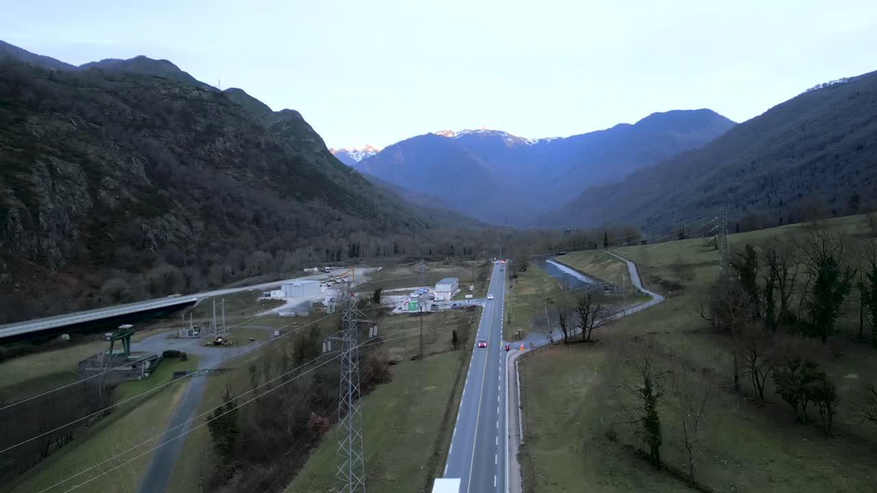 Mountain Valley Road and Canal Landscape