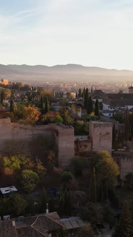 famous alhambra palace and fortress in granada, andalusia, in spain