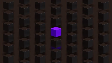 abstract 3d render of geometric background with cubes, motion design. seamlessly looped animation.