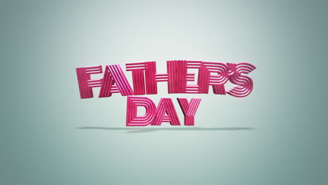 Colorful-3d-Father's-Day-text-on-zigzag-stripes-floats-on-green-background