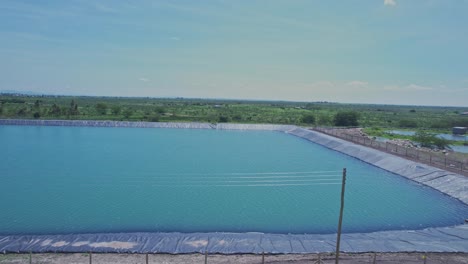 plastic-lined farm reservoir, east africa