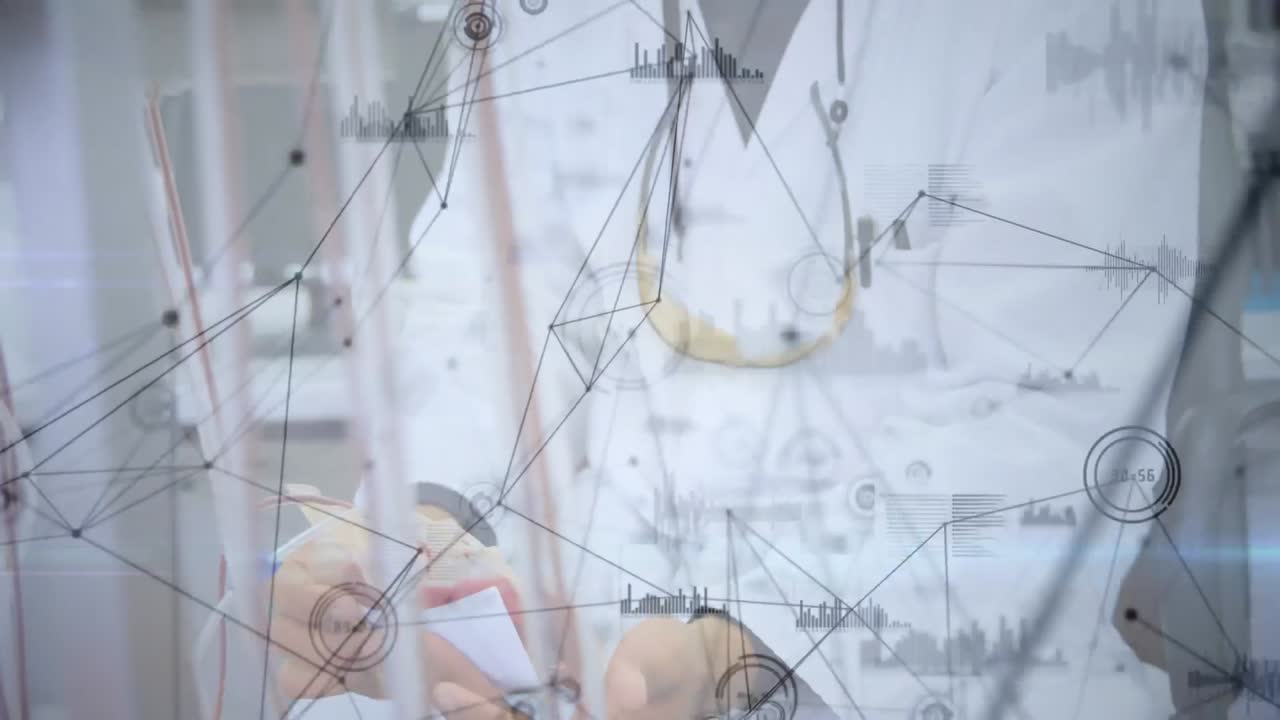 연결 네트워크의 애니메이션과 의사에 대한 통계