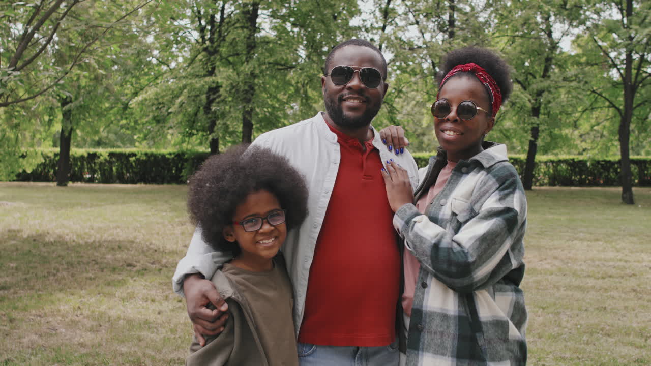 Portrait of African-American Family Outdoors