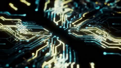 a stunning visual journey through intricate circuit patterns showcasing the beauty of technology and innovation