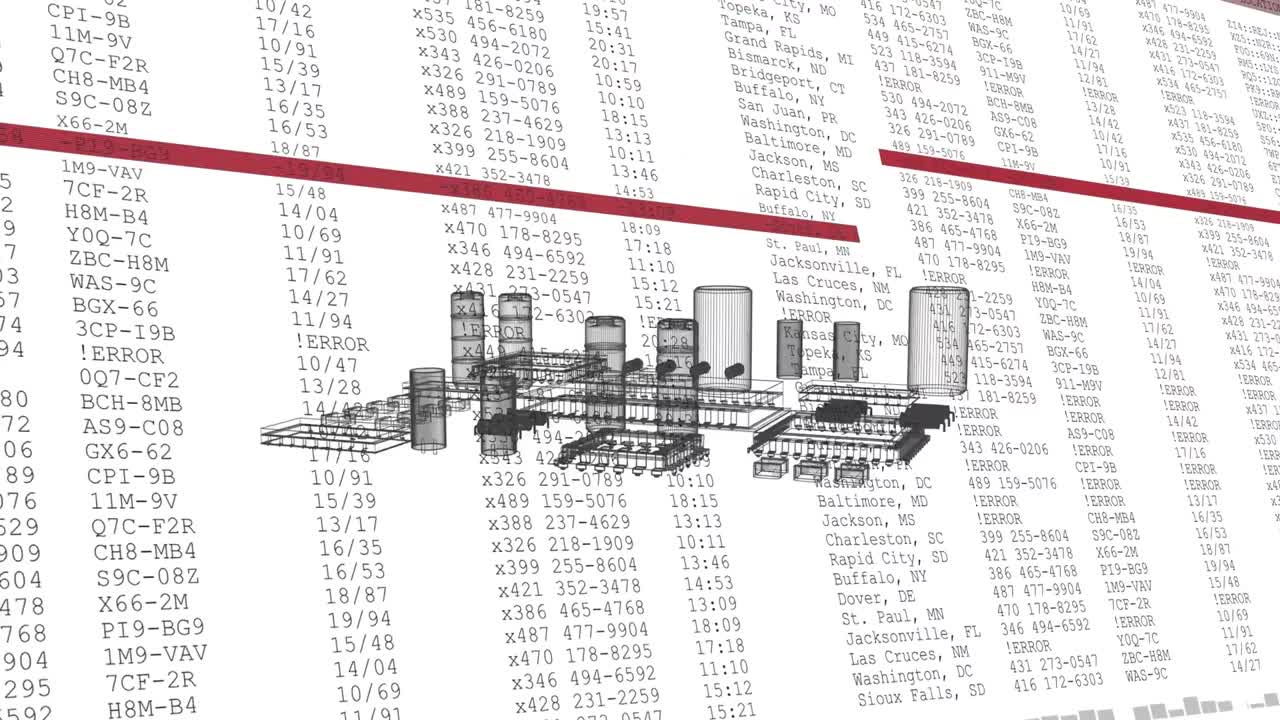 Animation of data processing over computer processor