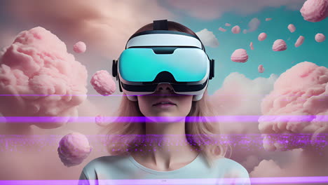 mujeres con auriculares vr generativos a.i.