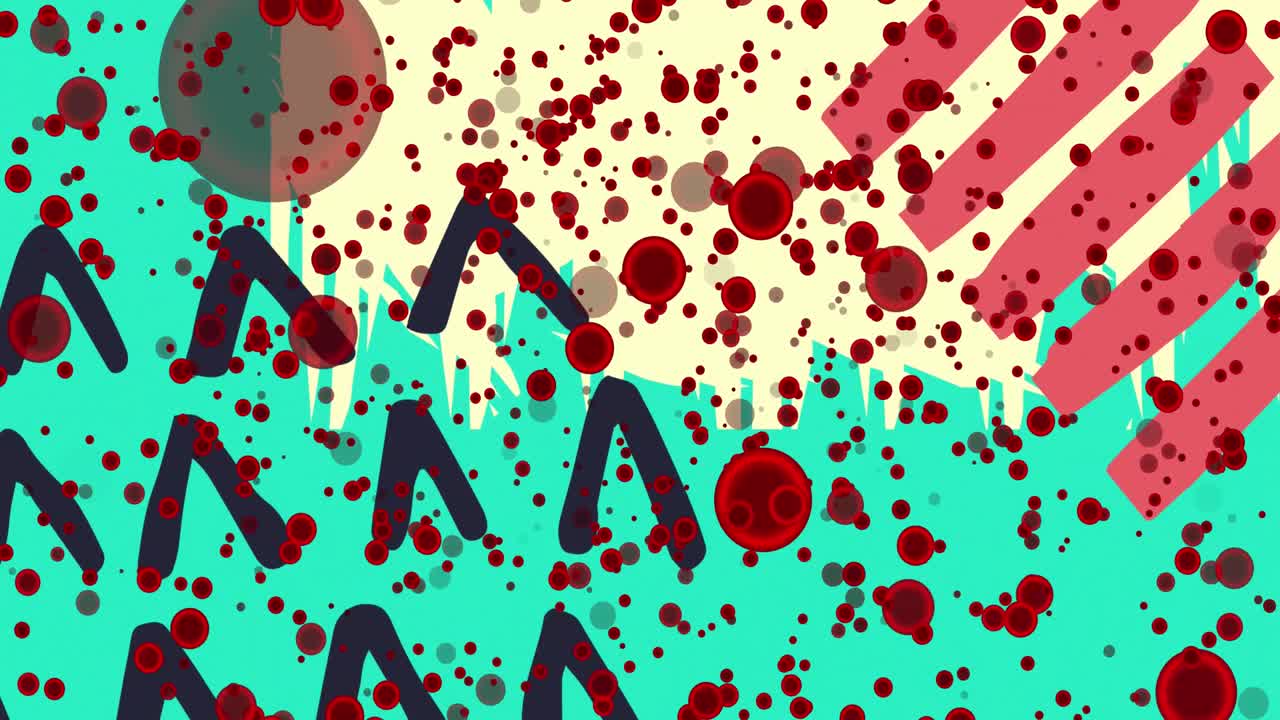 녹색 배경에 있는 셀 아이콘의 애니메이션