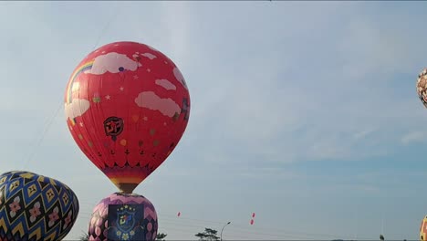 colorful hot air balloons festival