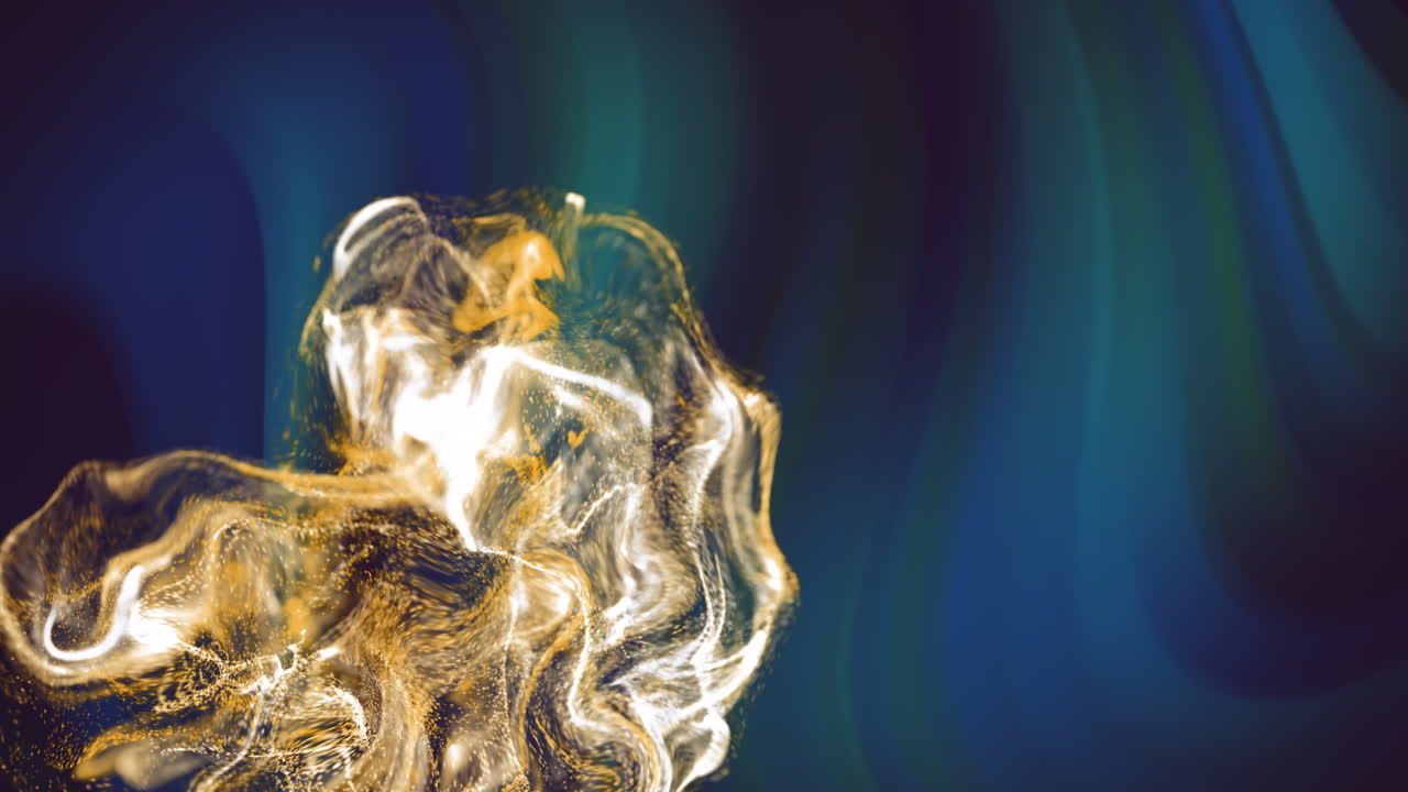 animación de luces brillantes en movimiento y ondas sobre un fondo negro