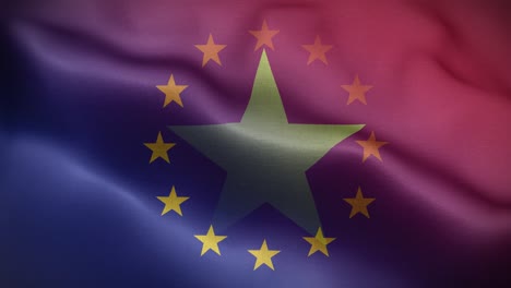 eu vietnam flag loop background 4k