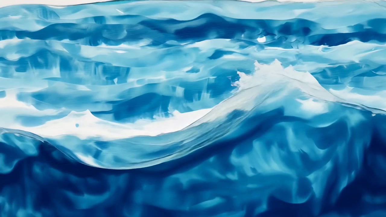 Onde d'acqua blu astratte e dinamiche che scorrono senza soluzione di continuità