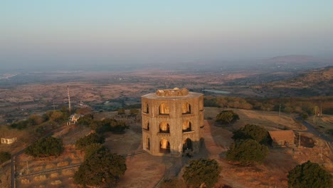 chandbiwi's mahel, chand bibi palace in ahmednagar, india - octal stone structure - indian history | warrior | chand bibi | islamic culture, architecture and art of the deccan sultanate | aerial