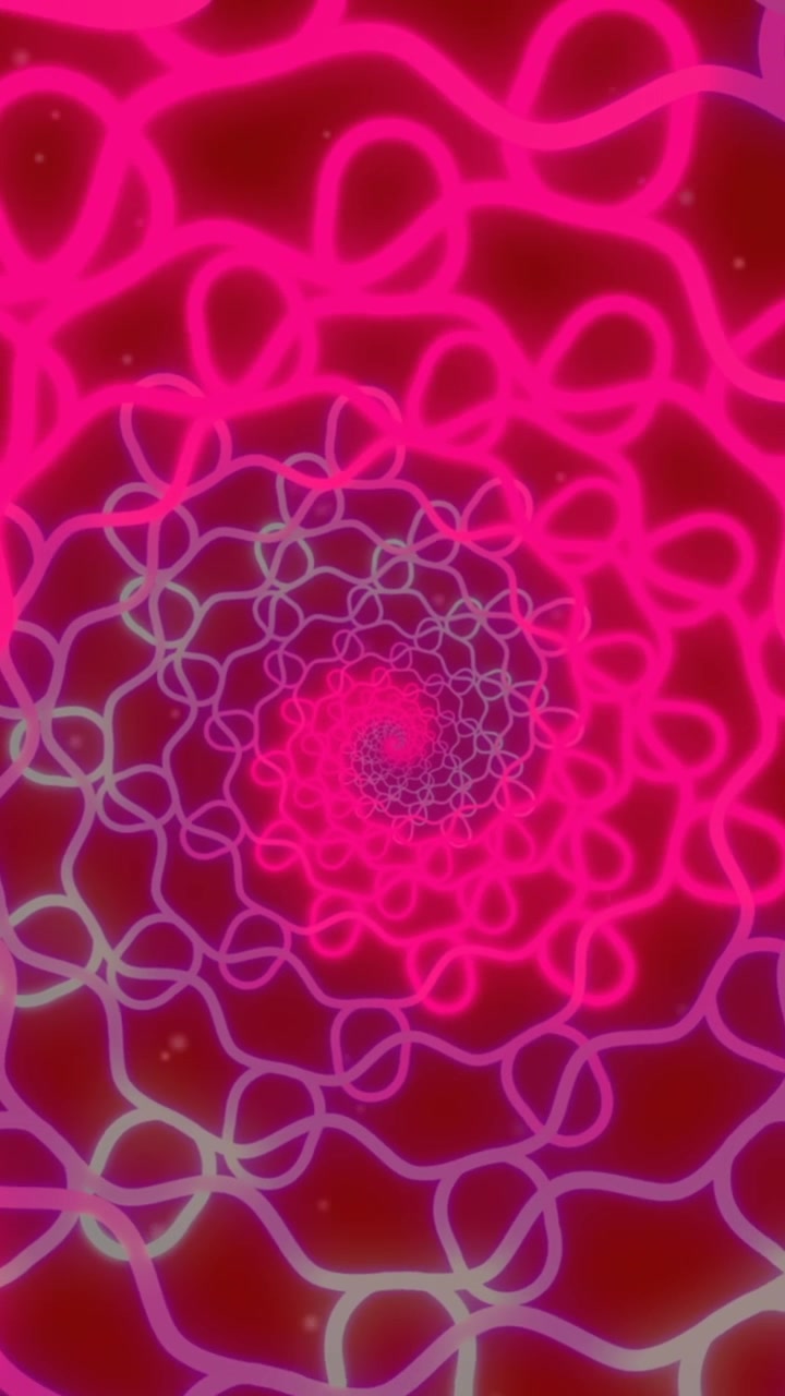 Animazione di forme in movimento su sfondo nero