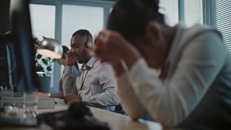stressed office workers