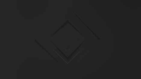 black business background with squares, quadrilaterals rotating in the center of the frame. movement of window frames. 3d animation. beautiful looping rendering in 4k.