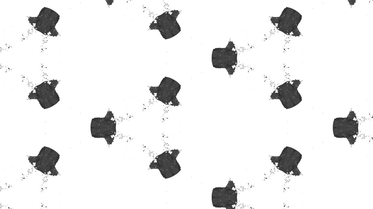 el líquido en los contenedores forma células con una estructura como el efecto caleidoscopio. el líquido rebota como en los altavoces de música. 4