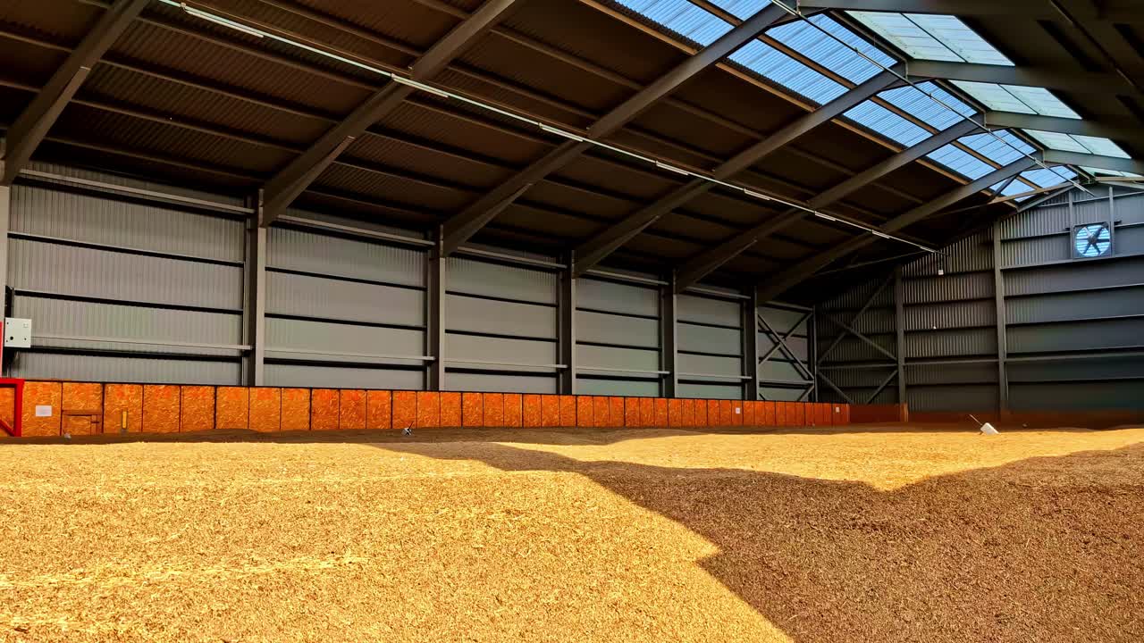 Indoor Riding Arena with Wood Shavings