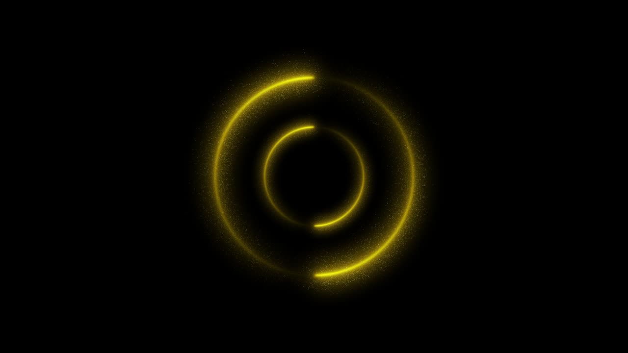 escena múltiple de círculo colorido movimiento de luz redonda abstracto en fondo negro