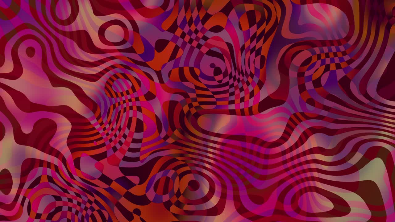 Psychedelic Swirling Chaos of Vibrant Colors with Fluid Abstract Patterns and Hypnotic Motion - Dynamic Loopable Vortex of Multicolor Waves and Turbulent Flow in a Trippy Abstract Background