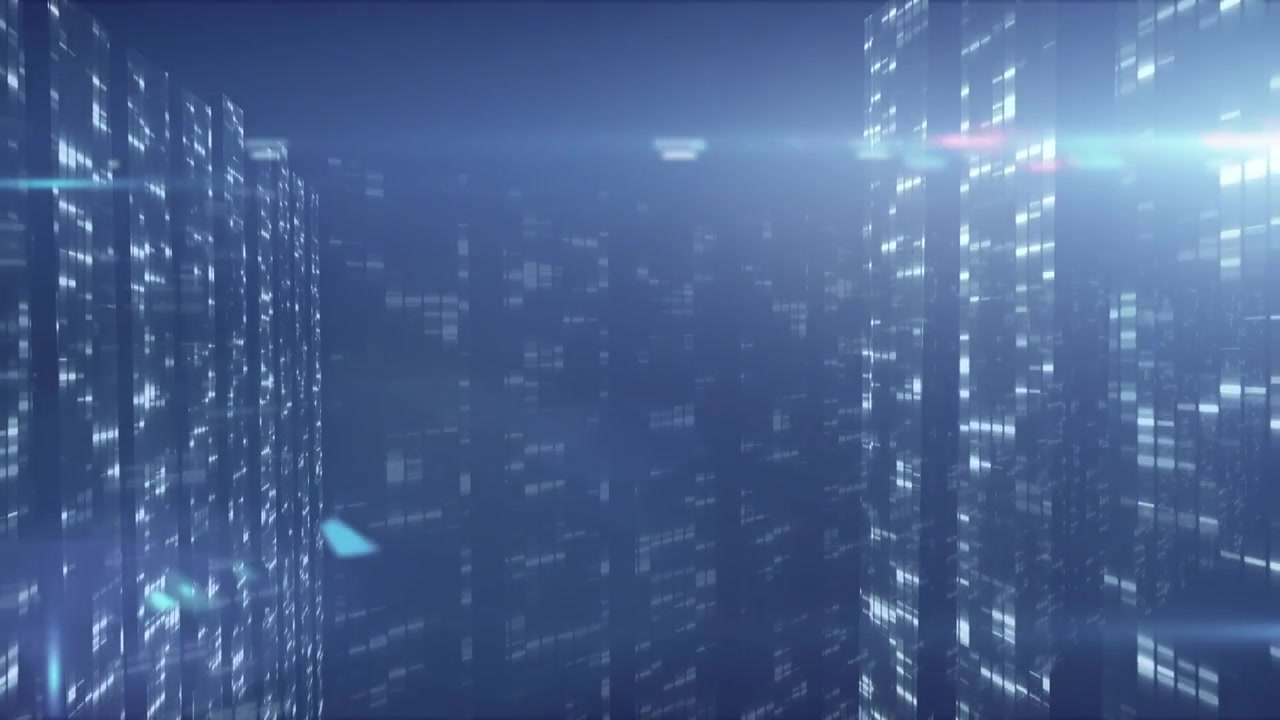 Animation of light spots on blue background