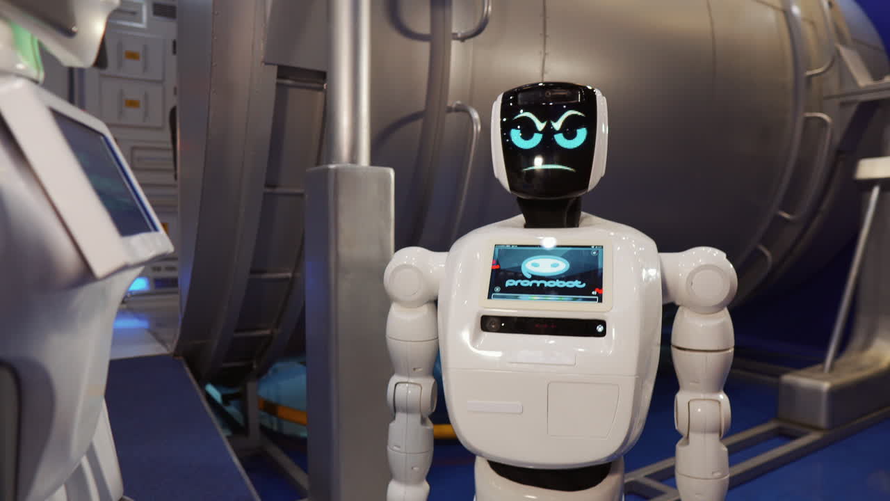 robot promobot en una exposición