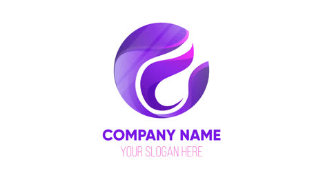 purple and white abstract logo design