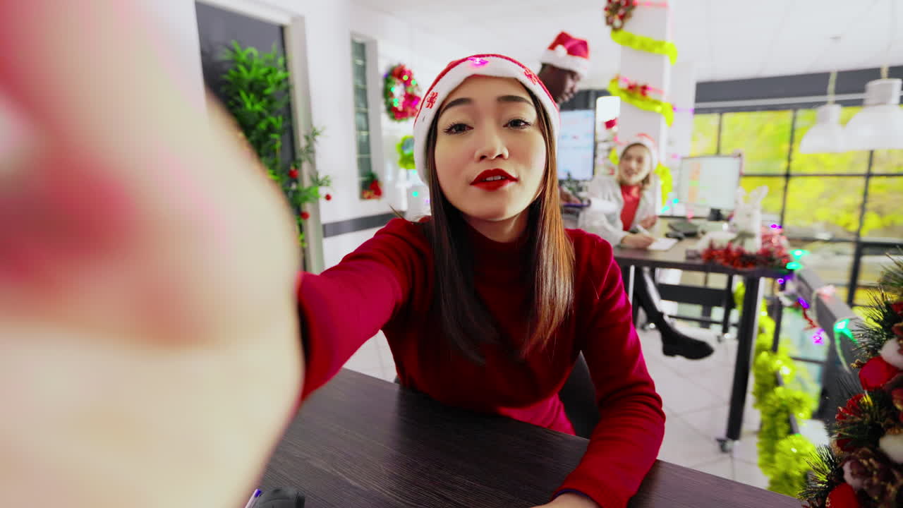 Festive Office Christmas Selfie