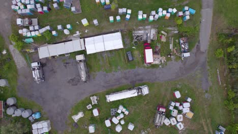 Aerial-top-down-shot-of-the-plastic-toilet-storage