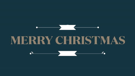 retro merry christmas text with in frame on blue gradient