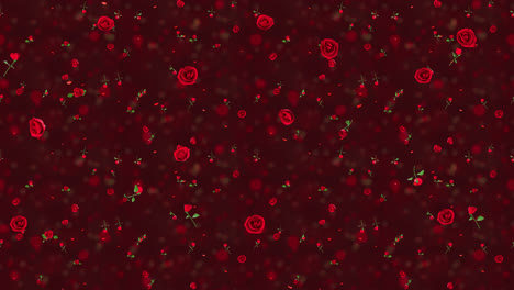valentines rose loop tile falling background