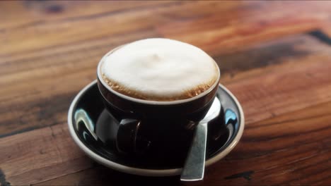 the froth of a traditional cappuccino