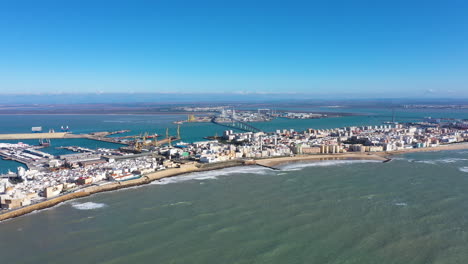 one of the oldest continuously inhabited cities cadiz spain aerial view sunny