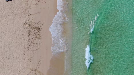 majestic take overhead shot on the beaches of maria trinidad sánchez, dominican republic, crystal clear blue water, beautiful afternoon