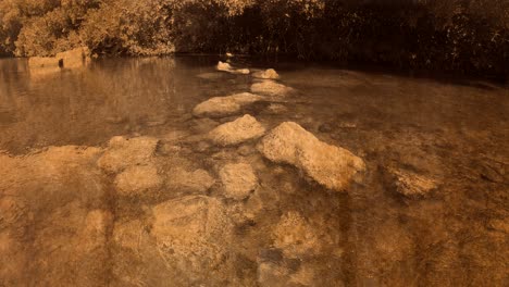 Fließendes-Wasser-In-Zeitlupe.-Gealtertes-Papier-Mit-Spezialeffekt