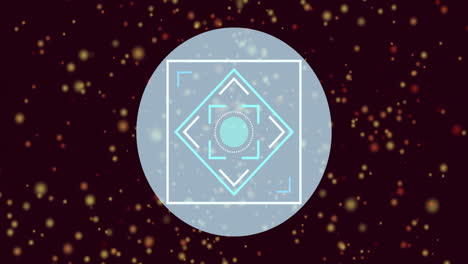 creating dynamic abstract animation with geometric shapes and glowing particles