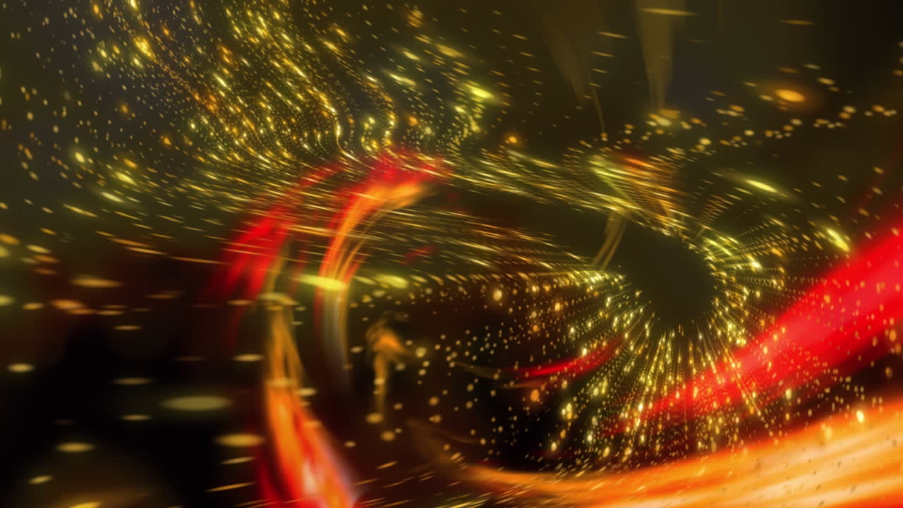 검은 바탕에 있는 빛의 흔적의 애니메이션